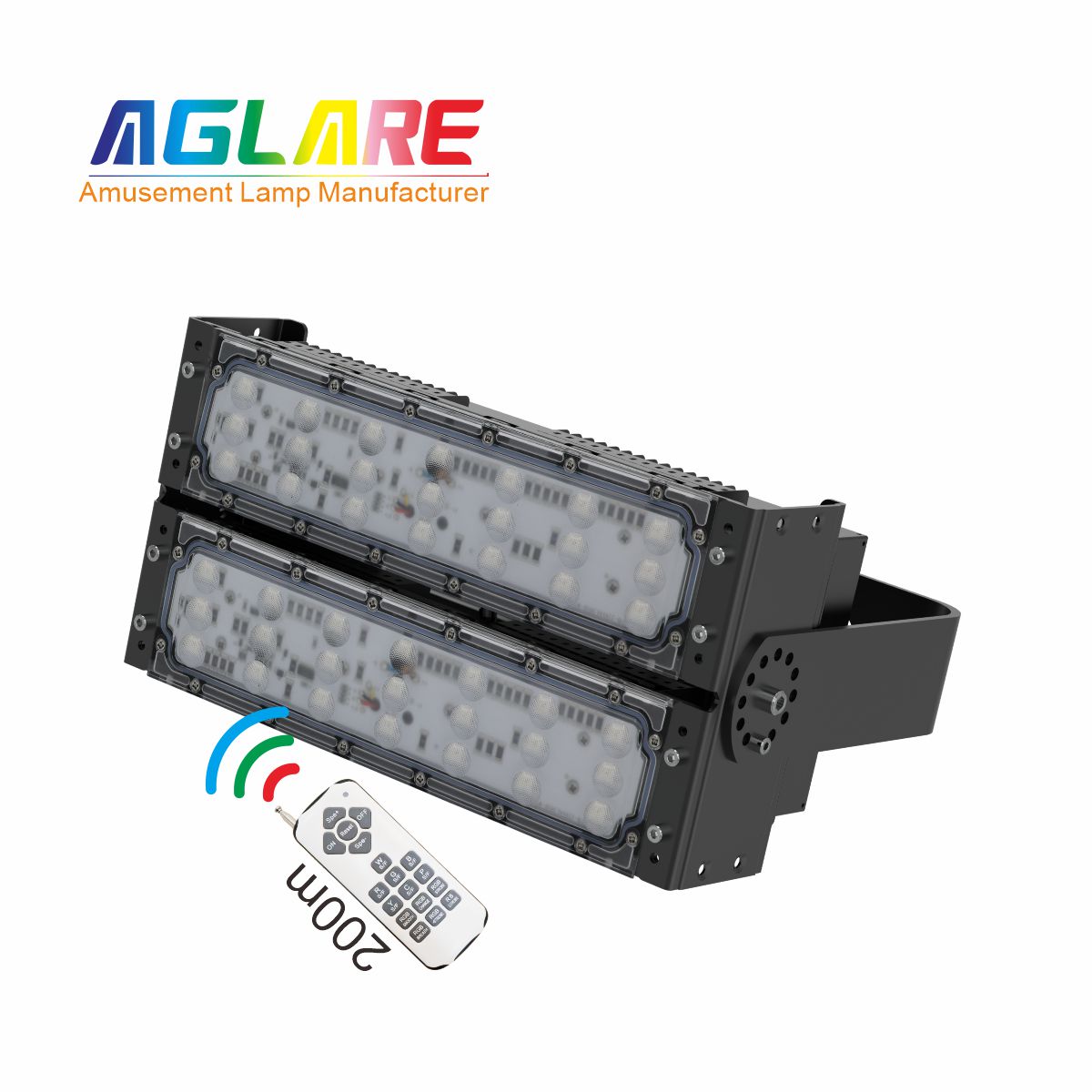 100W LED彩色泛光灯 RGB投光灯带？仄